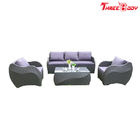 庭の屋外のラウンジのFurnitureRattanのソファー、現代屋外の家具の紫外線保護