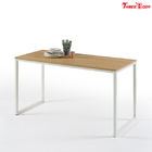 白い現代オフィス用家具の机、長方形の現代木製の机の丈夫な鉄骨フレーム