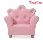 中国 女の子のための心地よい現代子供の家具の子供『Sの王冠の肘掛け椅子のピンクPUの革ソファー 会社