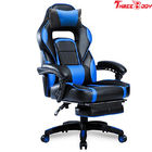 PUの革管理の競争のオフィスの椅子の人間工学的のヘッドレストの高密度泡の座席