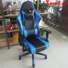 人間工学的の競争の座席賭博の椅子のブラック・アンド・ブルーのランバー サポート システム