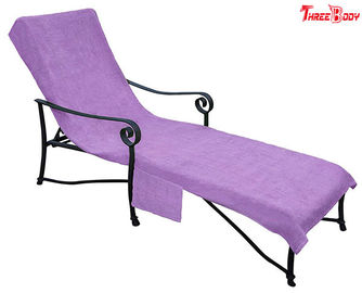 紫色のプールの屋外の家具の長椅子のラウンジ、人間工学的の設計外のラウンジ チェア