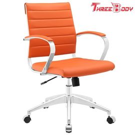 快適な現代家の家具アルミニウム フレームのオレンジ中間の背部執行部の椅子