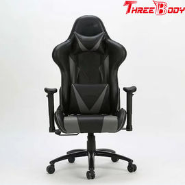 高い背部人間工学的の賭博の椅子、黒いおよび灰色の大きく、高い賭博の椅子