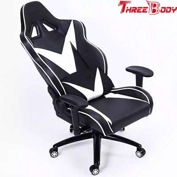 白黒最高背部賭博の椅子、軽量の人間工学的の賭博の椅子