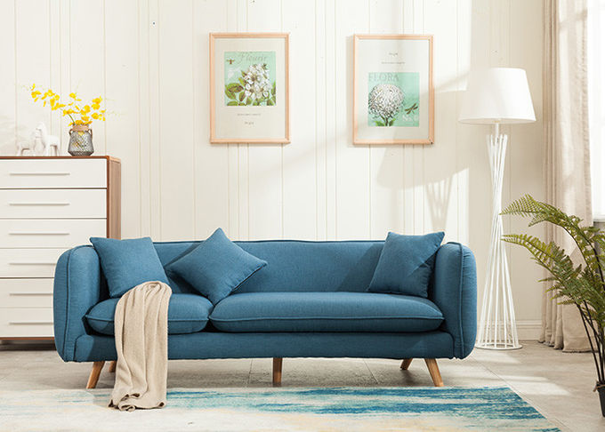 耐久の現代居間の家具の快適な生地のソファーの木フレームの構造