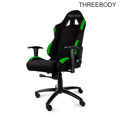Comfortable High End Gaming Chair , Green And Black Race Car Office Chair