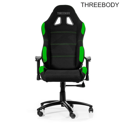 Comfortable High End Gaming Chair , Green And Black Race Car Office Chair