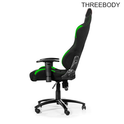 Comfortable High End Gaming Chair , Green And Black Race Car Office Chair